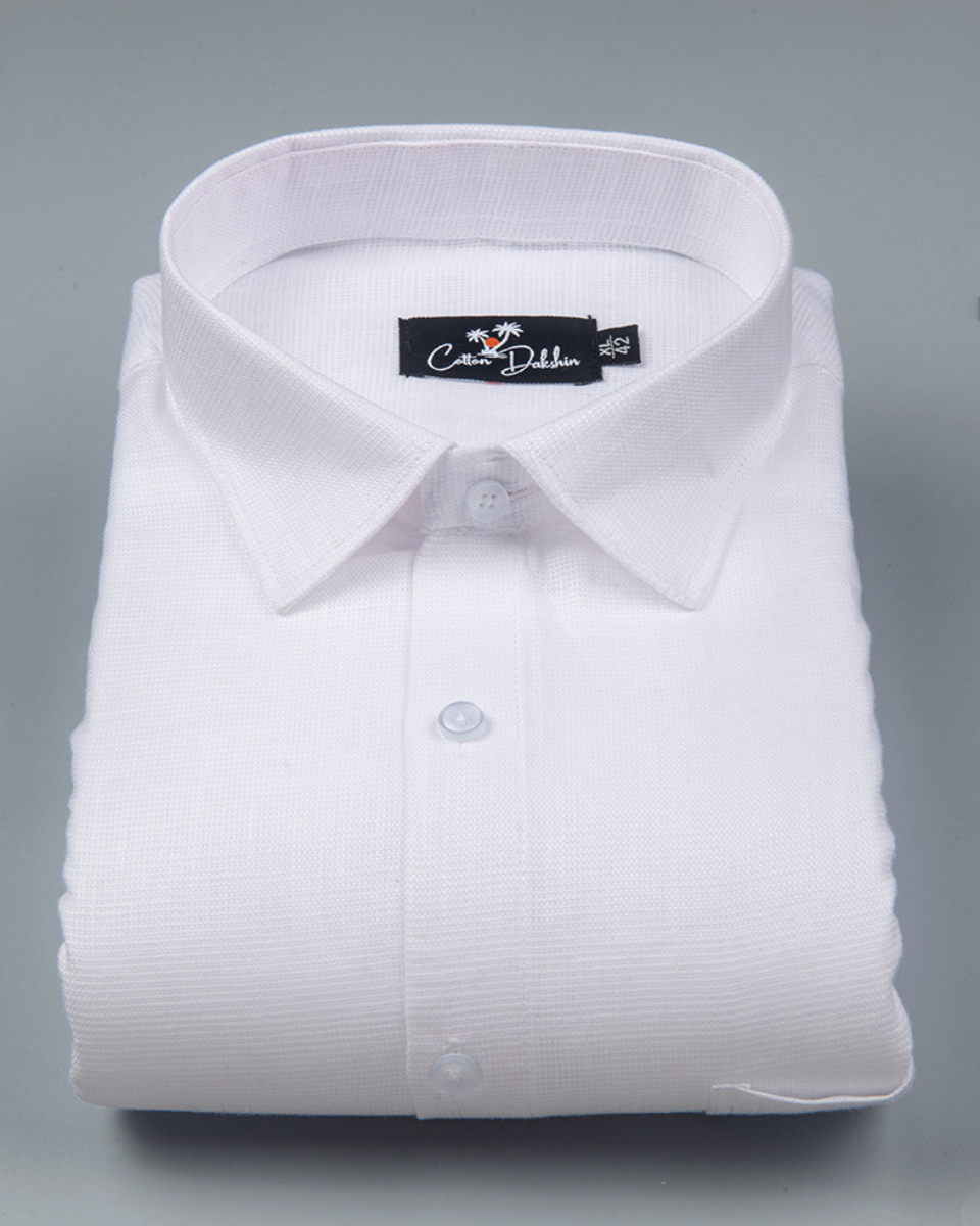 Belgium Linen White Shirts for Men