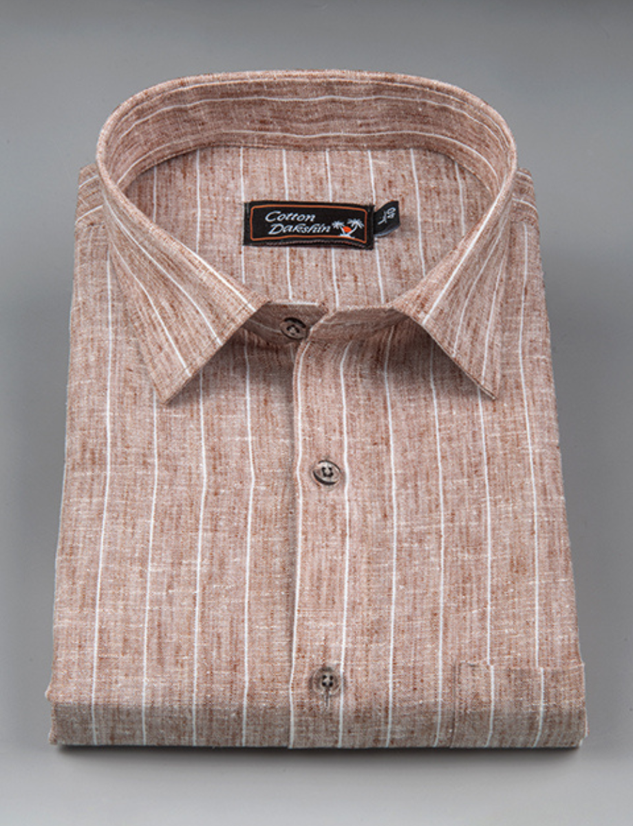 Euro Linen Brown Colour with Lining Shirts for Men