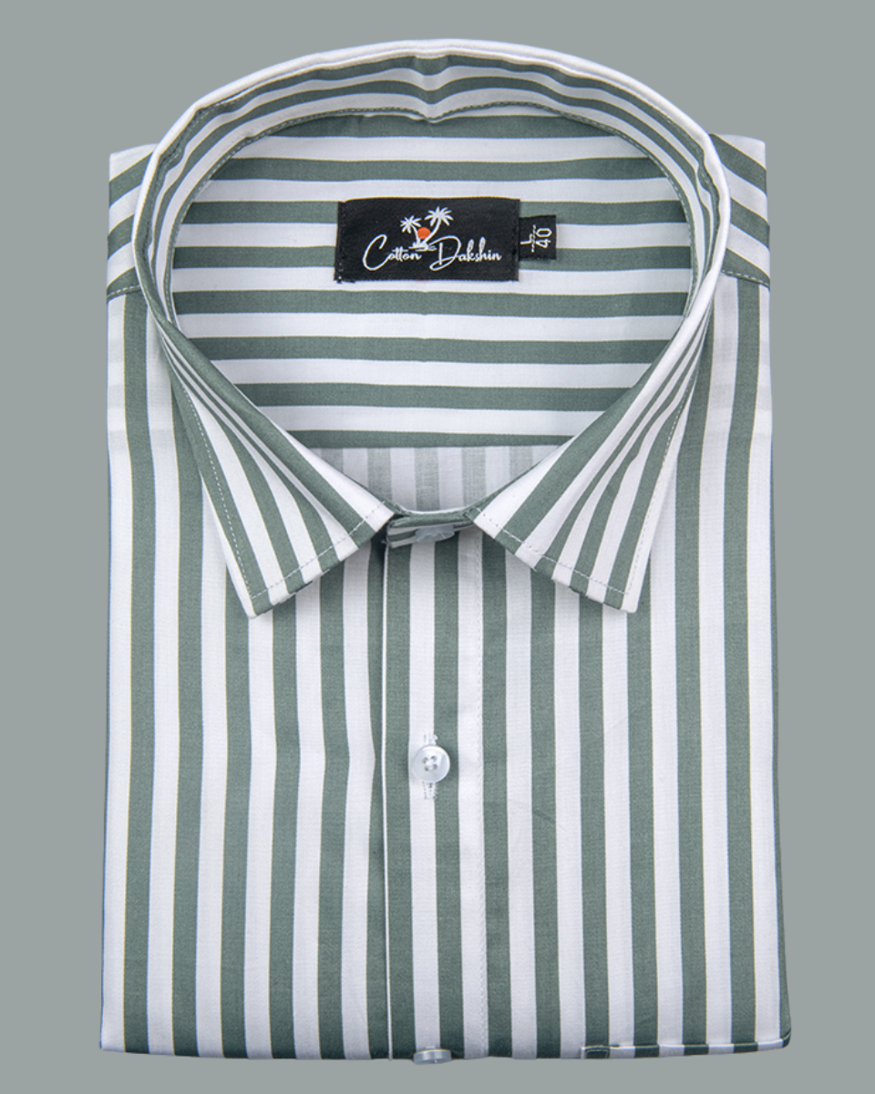 Cotton White with Dark Gray Linning Shirts for Men