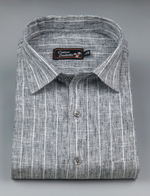 Euro Linen Dark Gray Colour with Lining Shirts for Men