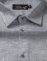 Linen Light Gray Colour Shirts for Men