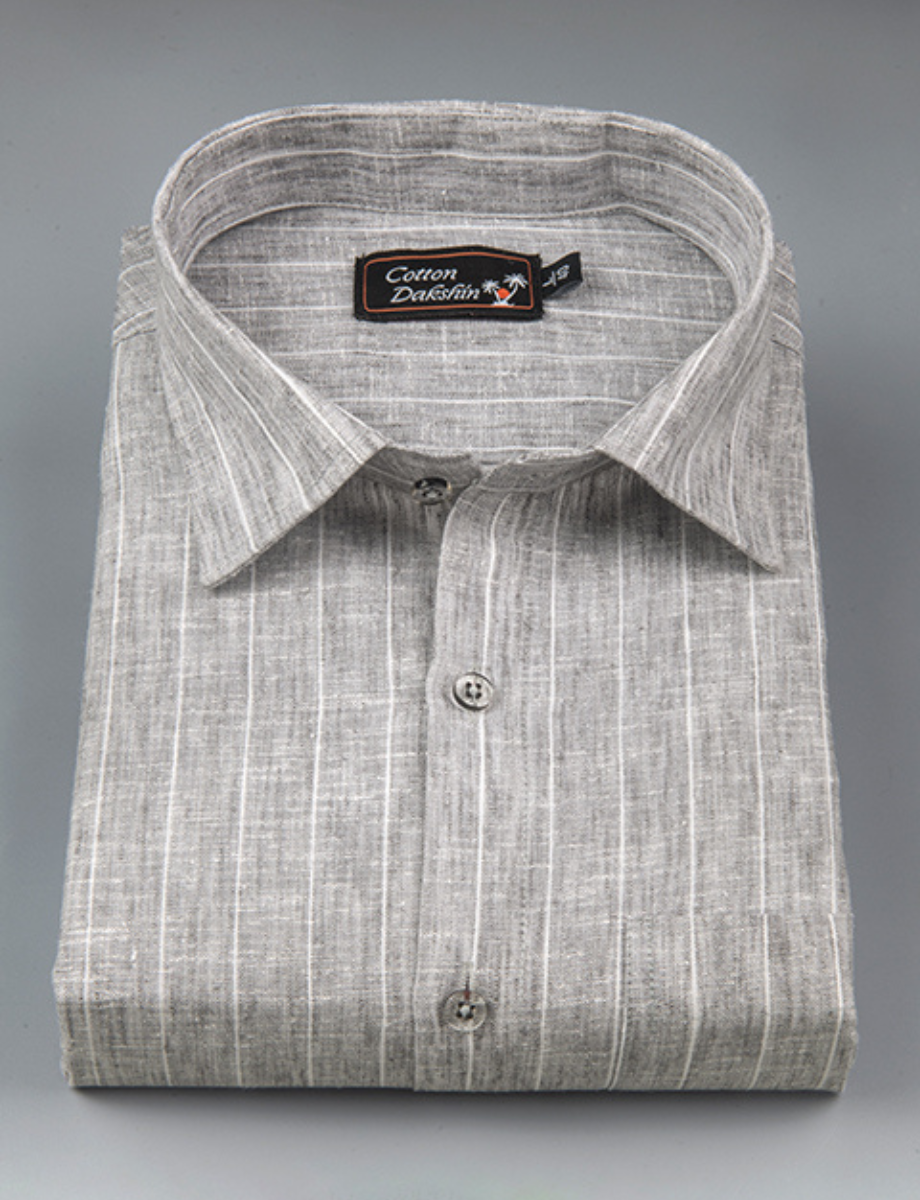 Euro Linen Light Gray Colour with Lining Shirts for Men
