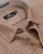 Blended Linen Fone Colour Shirts For Men