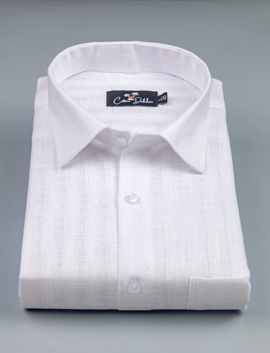 Linen Lining White Colour Shirts for Men