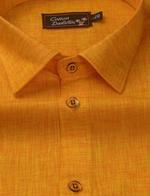 Linen Mustard Colour Shirts for Men