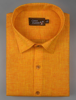Linen Dark Orange Colour Shirts for Men