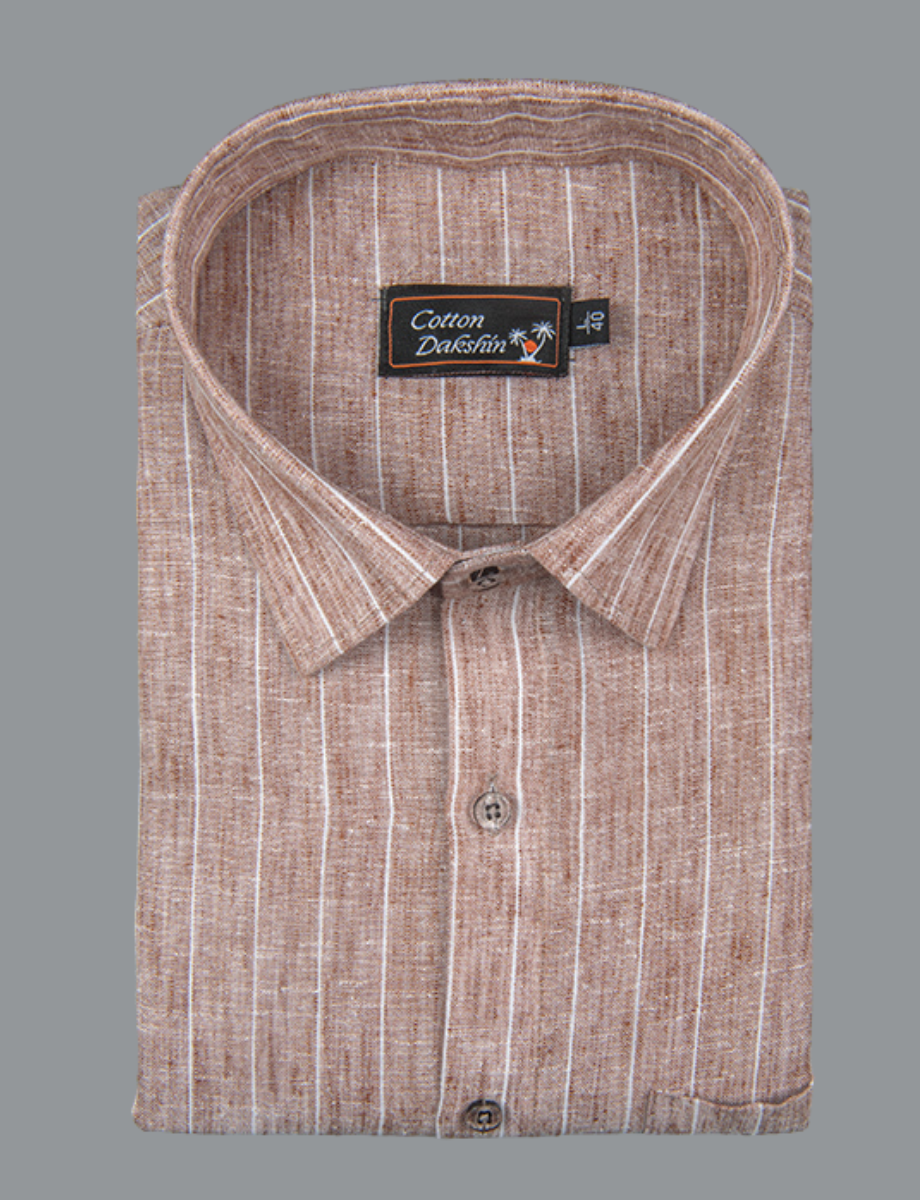 Euro Linen Brown Colour with Lining Shirts for Men