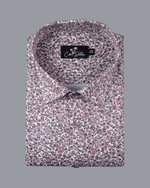 Turkey Linen Pink Black Flower Print Shirts for Men