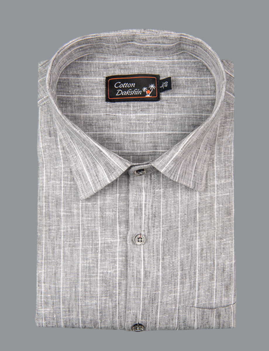 Euro Linen Light Gray Colour with Lining Shirts for Men