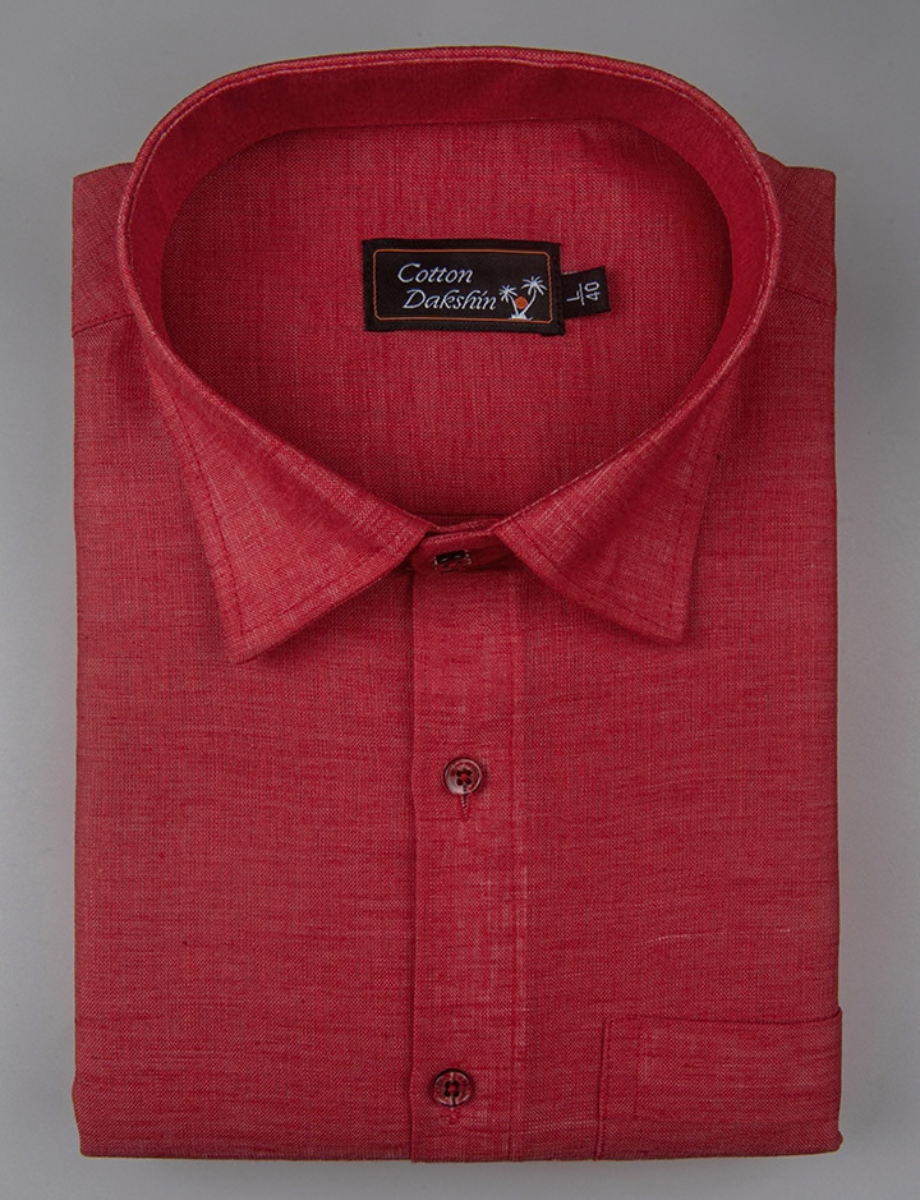 Linen Red Colour Shirts for Men