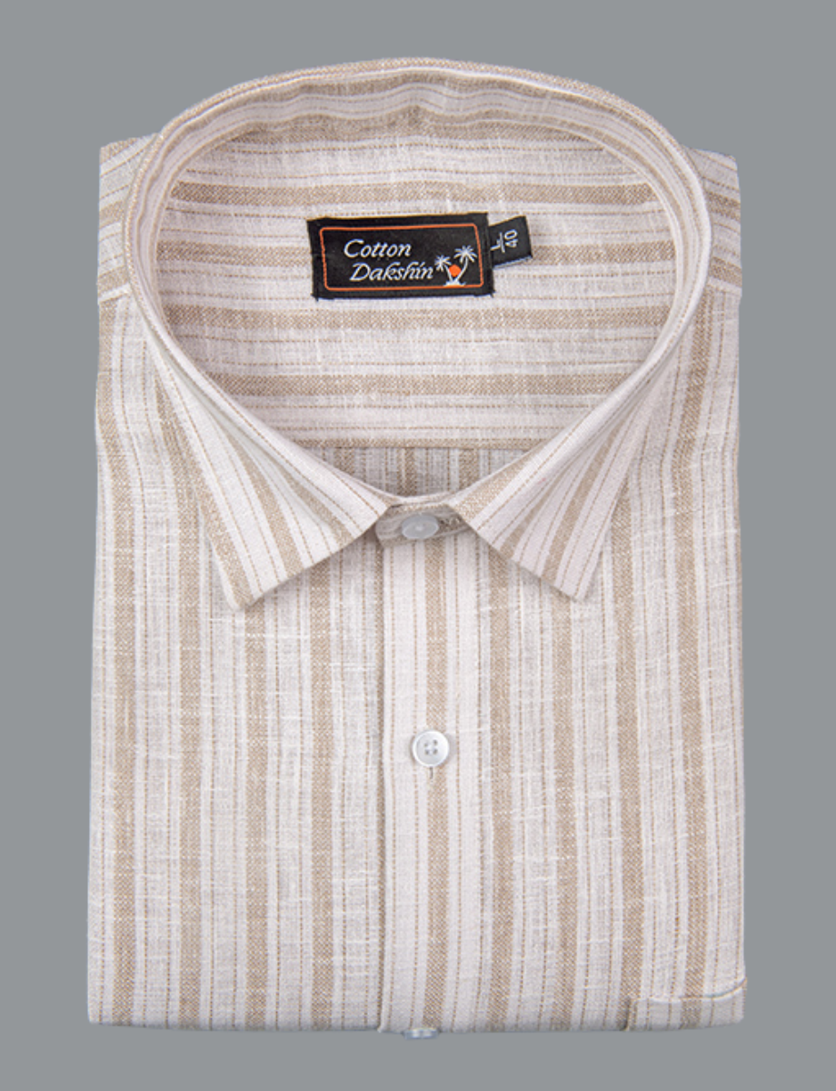 Linen White with Fone Lining Shirts for Men