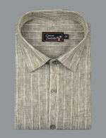 Euro Linen Pista Green with Lining Shirts for Men