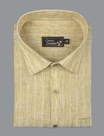 Euro Linen Yellow Golden with Lining Shirts for Men