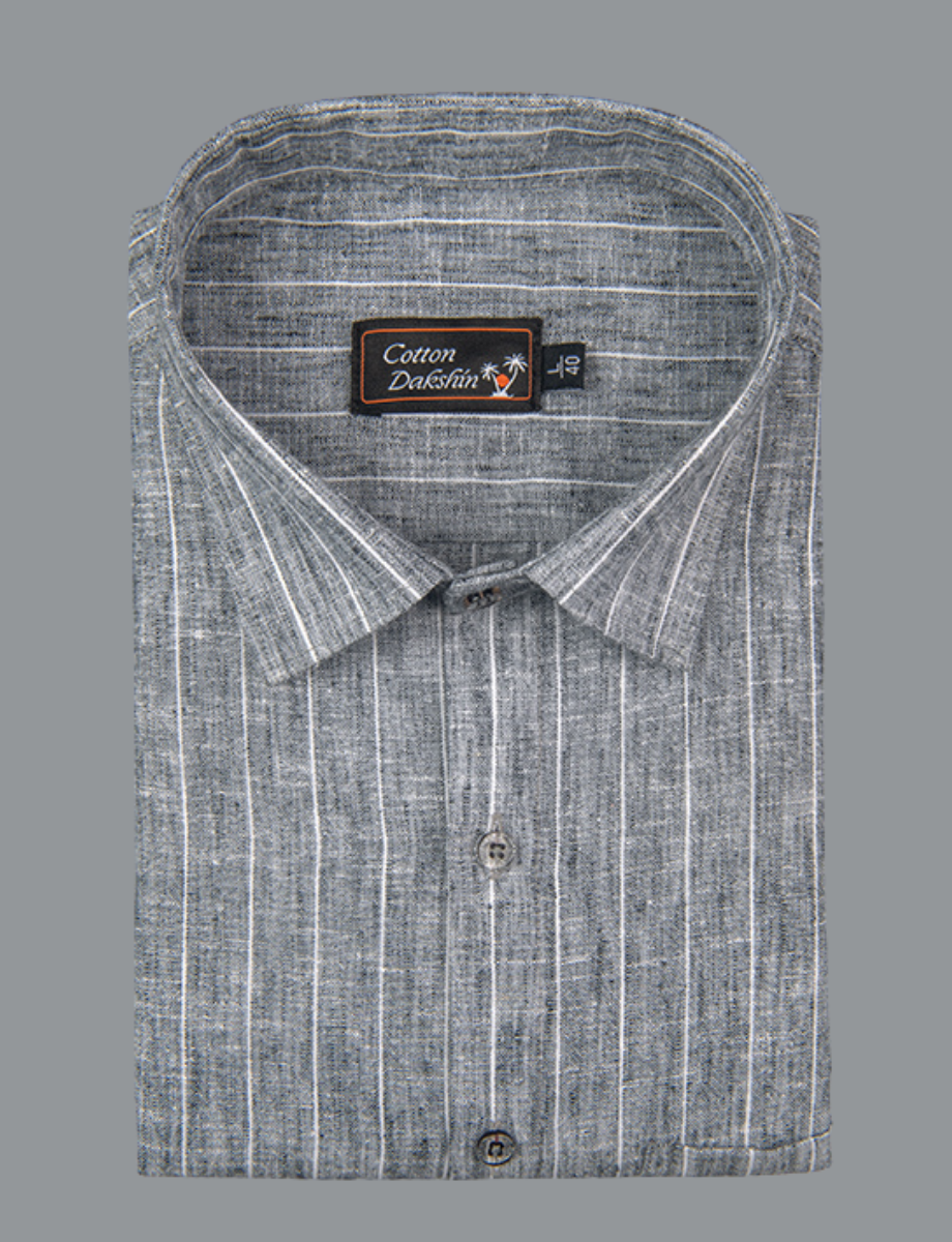 Euro Linen Dark Gray Colour with Lining Shirts for Men
