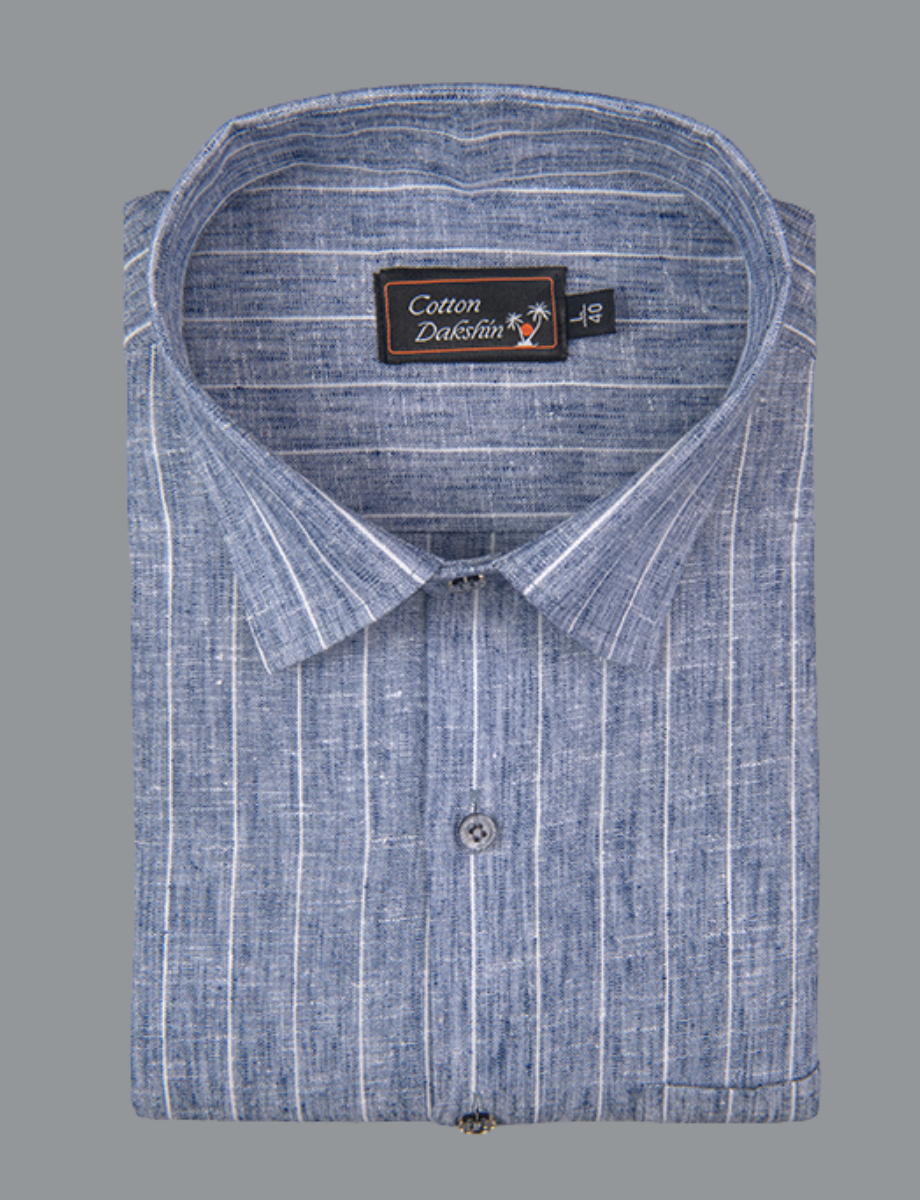 Euro Linen Blue Colour with Lining Shirts for Men