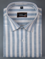 Linen Boss Patta Blue Colour Shirts