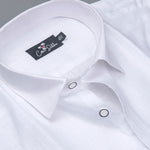 Blended Linen White Shirts For Men