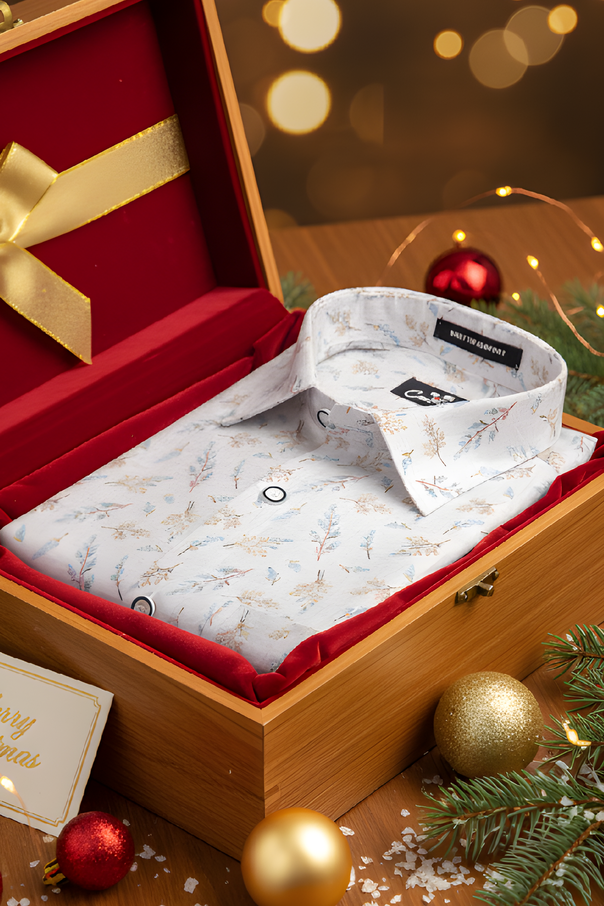 Italian Linen White With Sky Mahendi Print Shirts