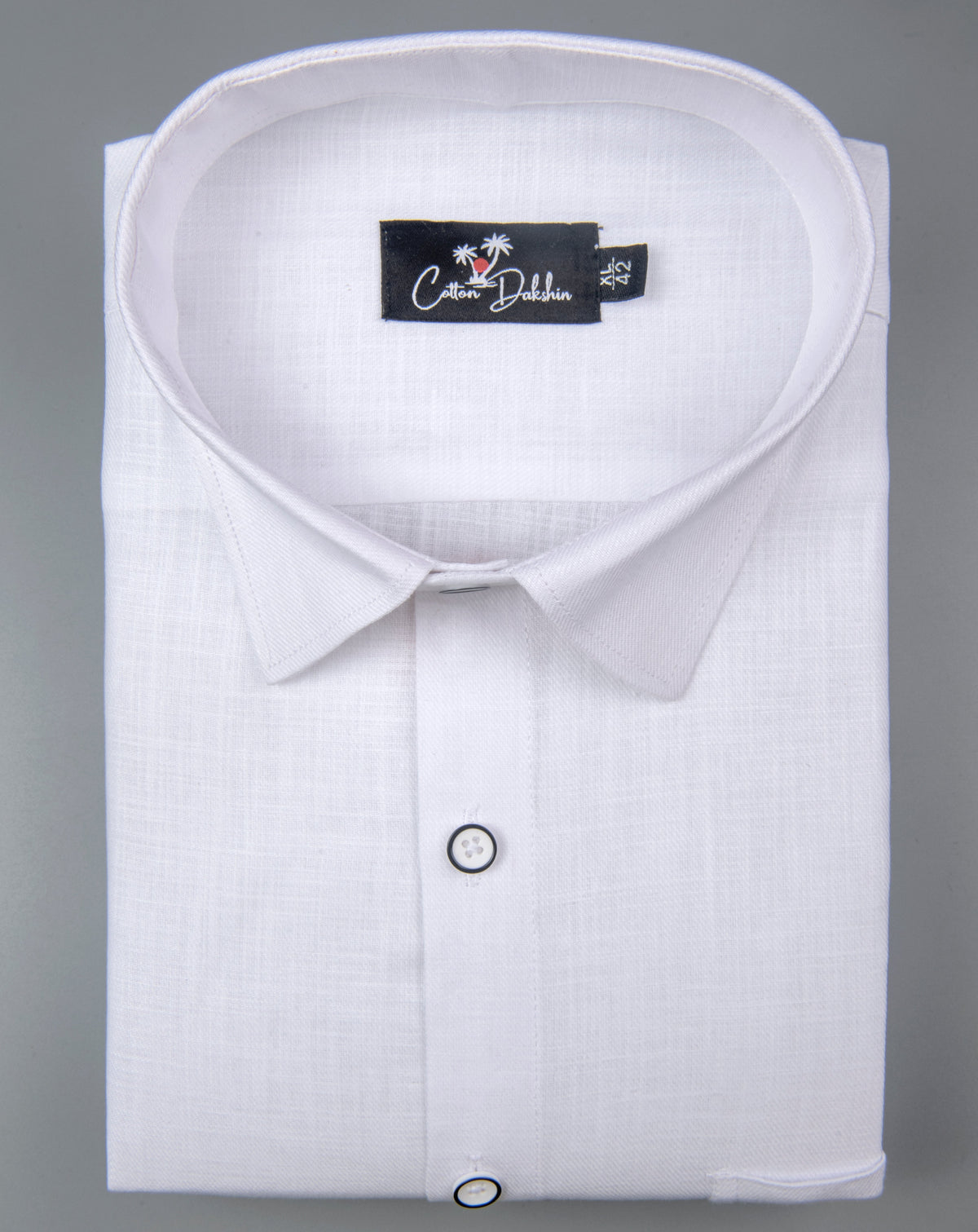 Blended Linen White Shirts For Men