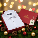 Italian linen Structure White Shirts for Men