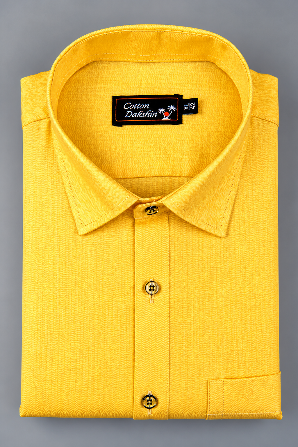 Bristol Linen Dark Yellow Colour Shirts for Men