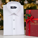 Italian linen Structure White Shirts for Men
