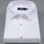 Blended Linen White Shirts For Men