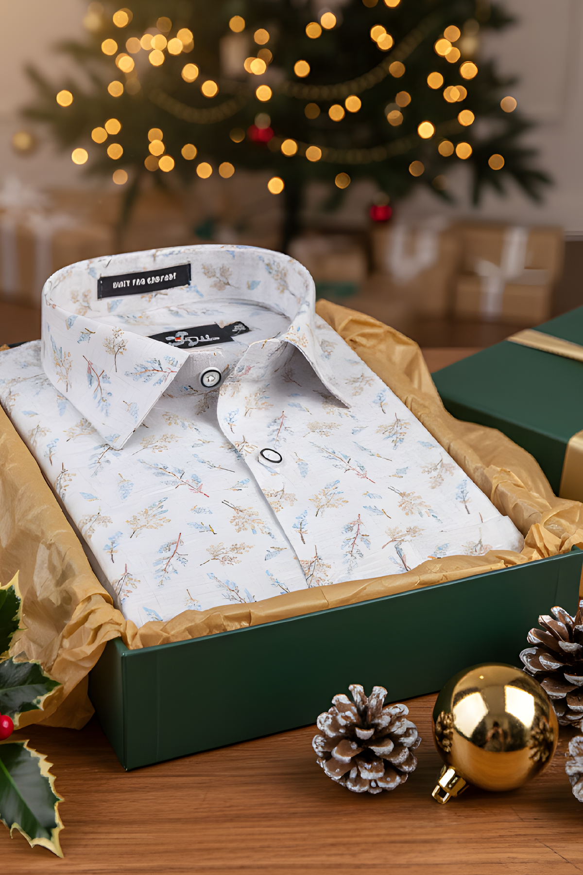 Italian Linen White With Sky Mahendi Print Shirts