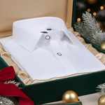 Italian linen Structure White Shirts for Men